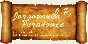 Jorgovanka Peranović vizit kartica